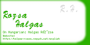 rozsa halgas business card